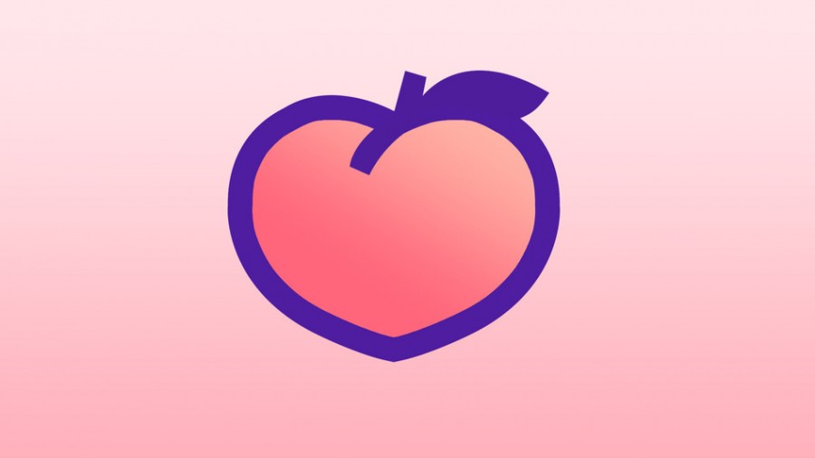 Peach red social logo