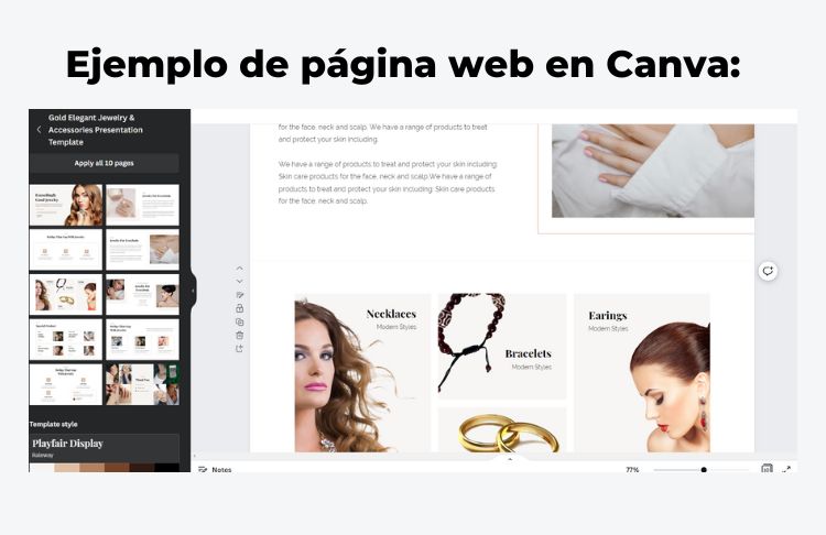 como hacer pagina web en canva